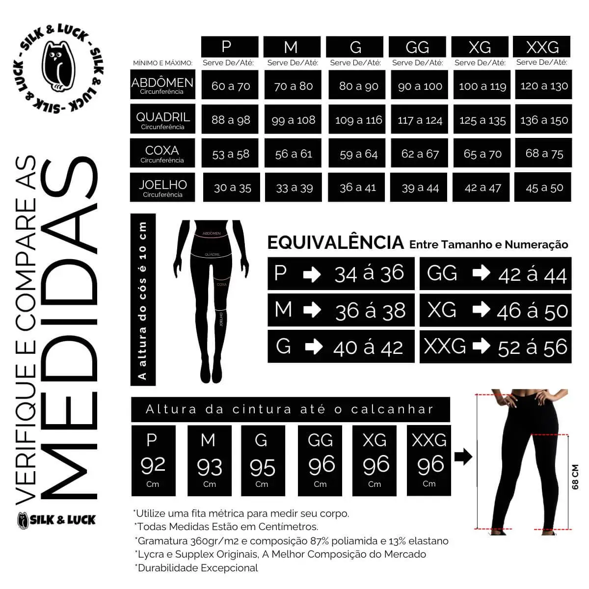 Legging Preta Cintura Alta Grossa - Imagem 9
