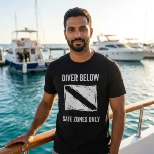 Camiseta Diver Down: Liberdade Subaquática | Silk & Luck