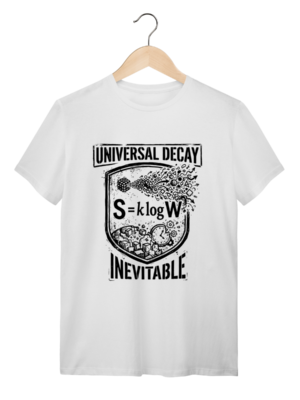 Camiseta Entropia Boltzmann: S = k log W (Física & Termodinâmica) | Silk & Luck