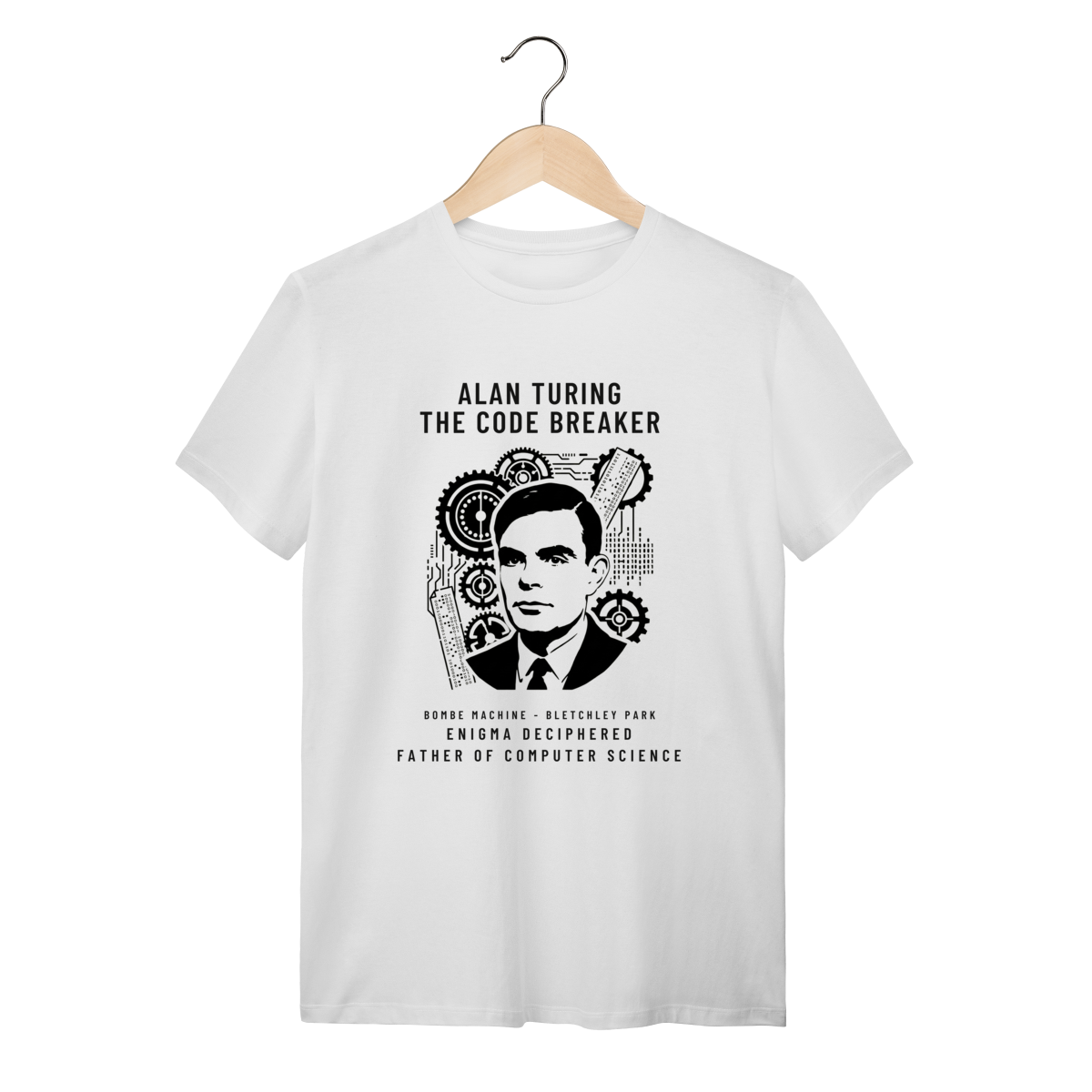 Camiseta Alan Turing - O Pai da Computação | Silk & Luck 1 Camiseta Alan Turing - O Pai da Computação | Silk & Luck