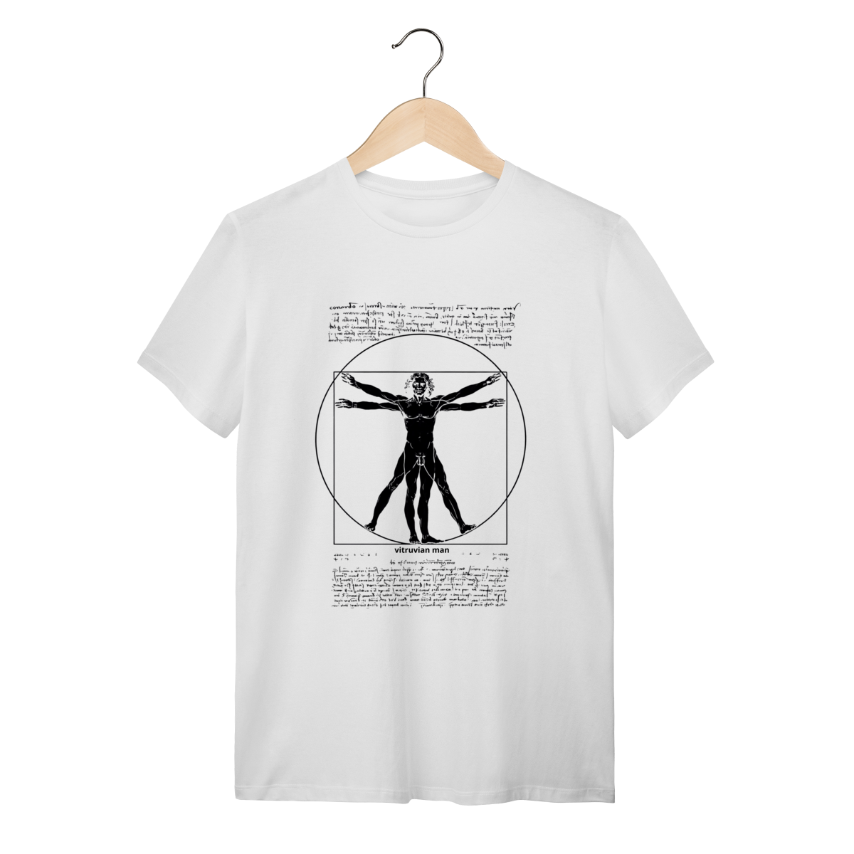 Camiseta Homem Vitruviano – Da Vinci e a Proporção Áurea | Silk & Luck 1 Camiseta Homem Vitruviano – Da Vinci e a Proporção Áurea | Silk & Luck