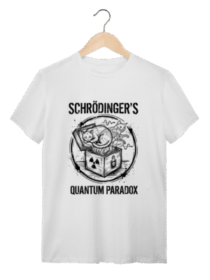 Camiseta Gato de Schrödinger: O Paradoxo Quântico | Silk & Luck