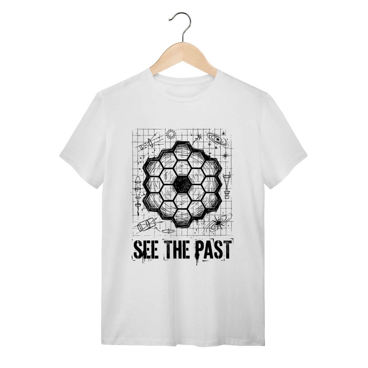 Camiseta James Webb: O Olhar do Infinito (Astronomia/Science) | Silk & Luck 1 Camiseta James Webb: O Olhar do Infinito (Astronomia/Science) | Silk & Luck