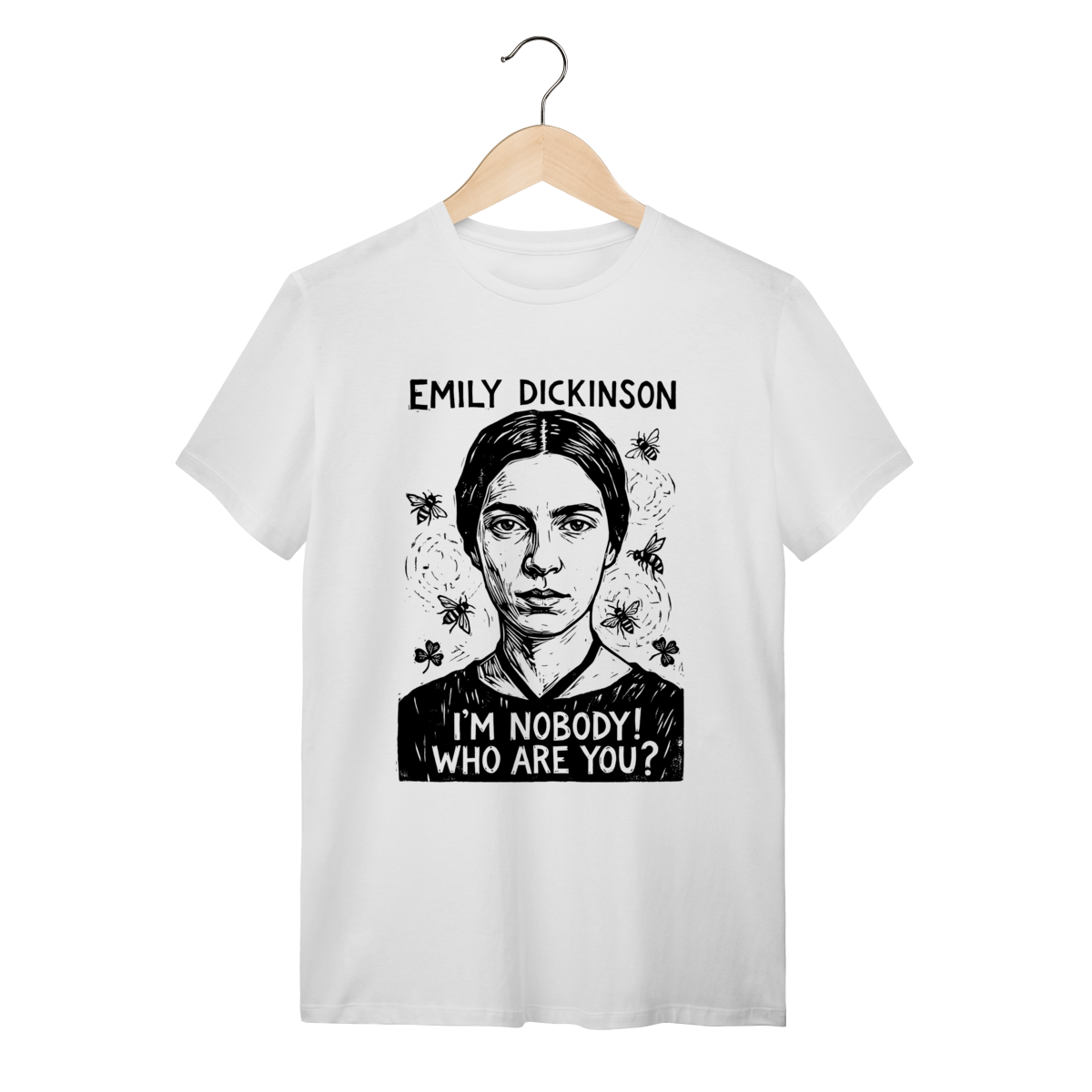 Camiseta Emily Dickinson Poesia Algodão Premium | Silk & Luck 1 Camiseta Emily Dickinson Poesia Algodão Premium | Silk & Luck