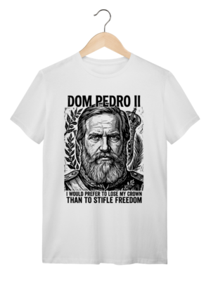 Camiseta Dom Pedro II Império História Algodão Premium | Silk & Luck
