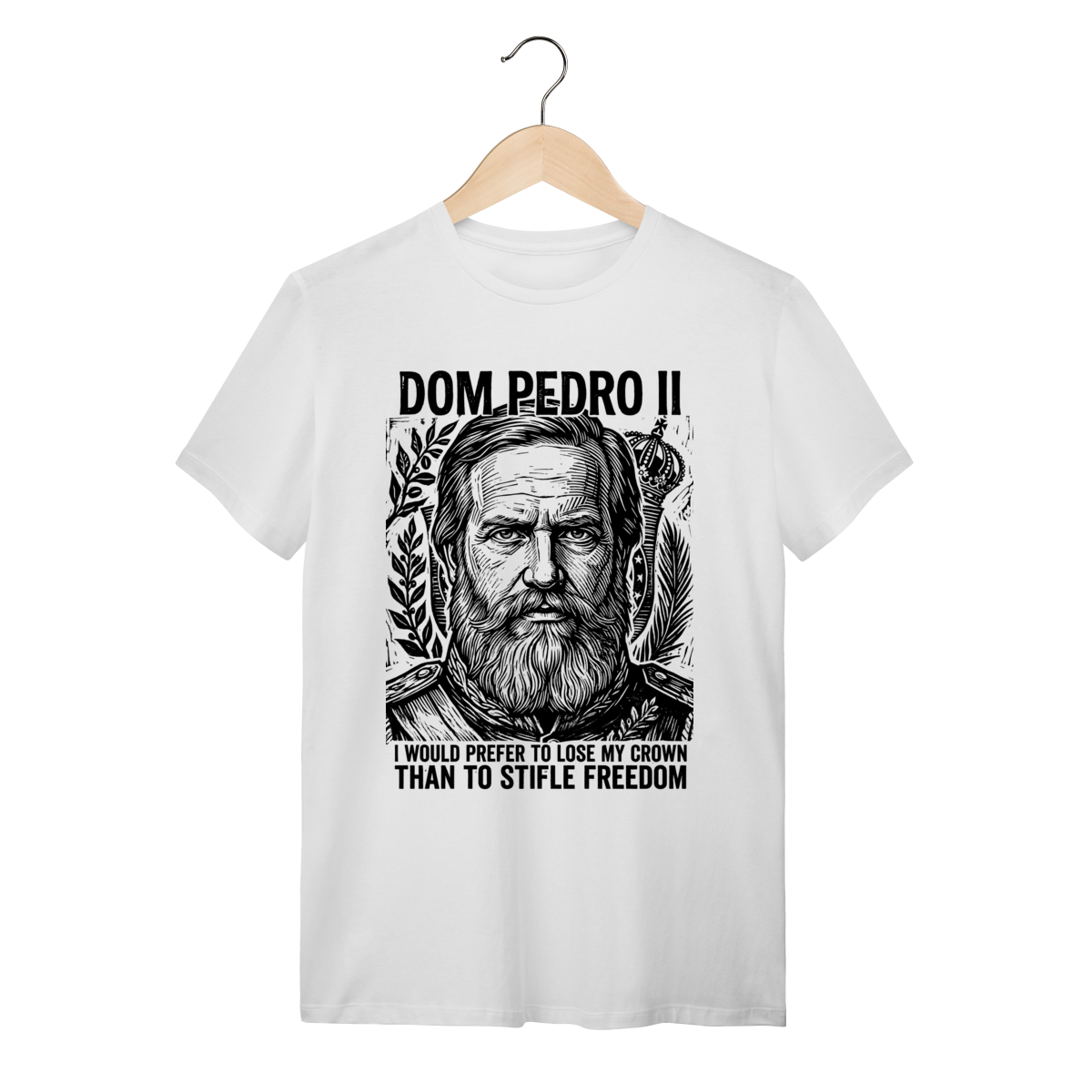 Camiseta Dom Pedro II Império História Algodão Premium | Silk & Luck 1 Camiseta Dom Pedro II Império História Algodão Premium | Silk & Luck