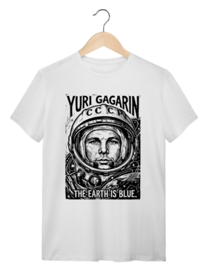 Camiseta Yuri Gagarin Cosmos Espaço Algodão Premium Unissex | Silk & Luck