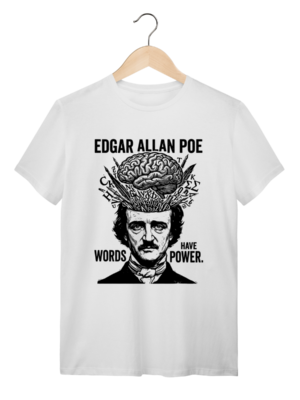 Camiseta Edgar Allan Poe Mistério Algodão Premium | Silk & Luck