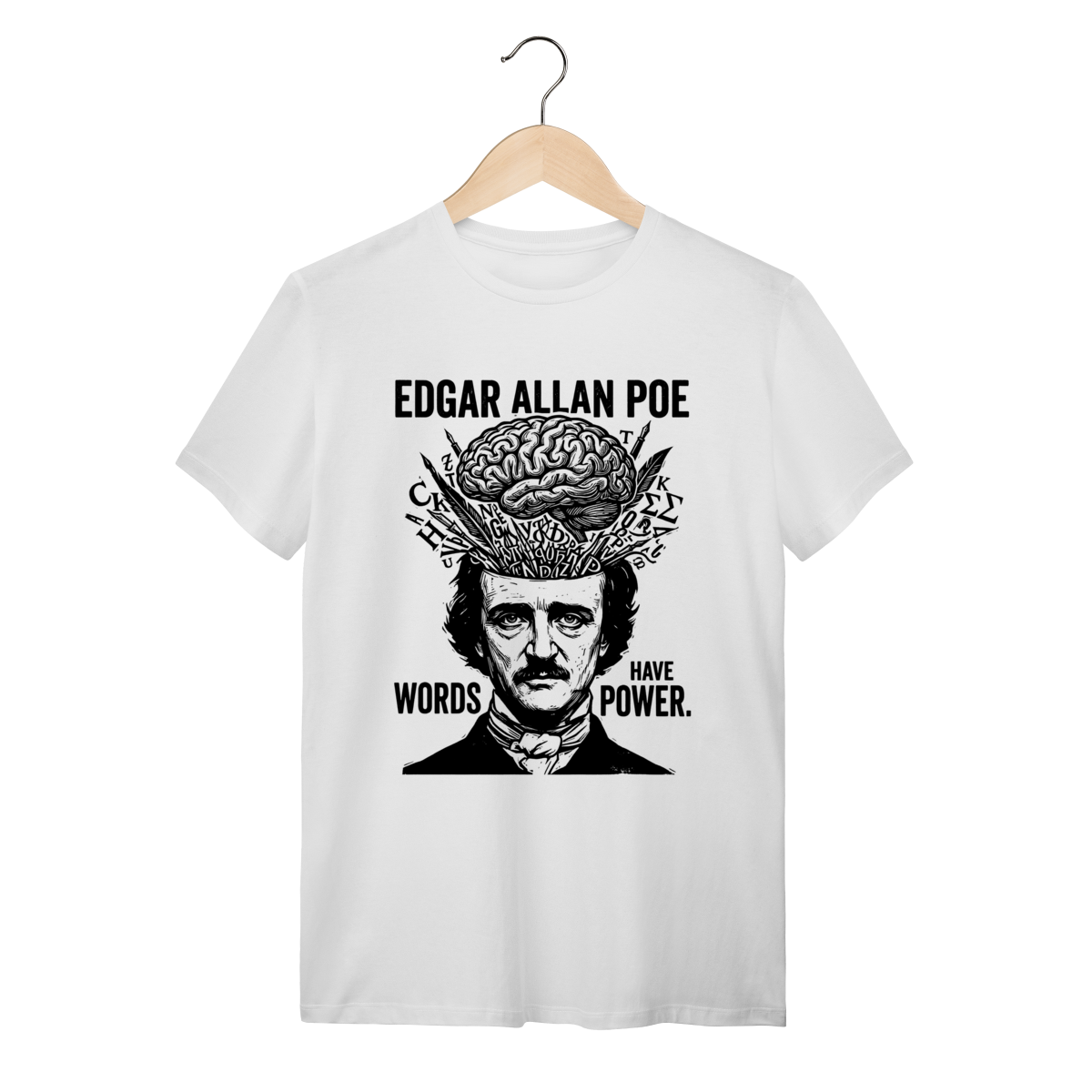 Camiseta Edgar Allan Poe Mistério Algodão Premium | Silk & Luck 1 Camiseta Edgar Allan Poe Mistério Algodão Premium | Silk & Luck