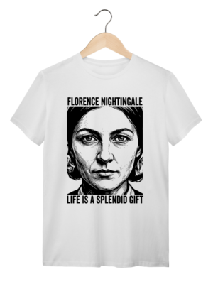 Camiseta Florence Nightingale Enfermagem Algodão Premium | Silk & Luck