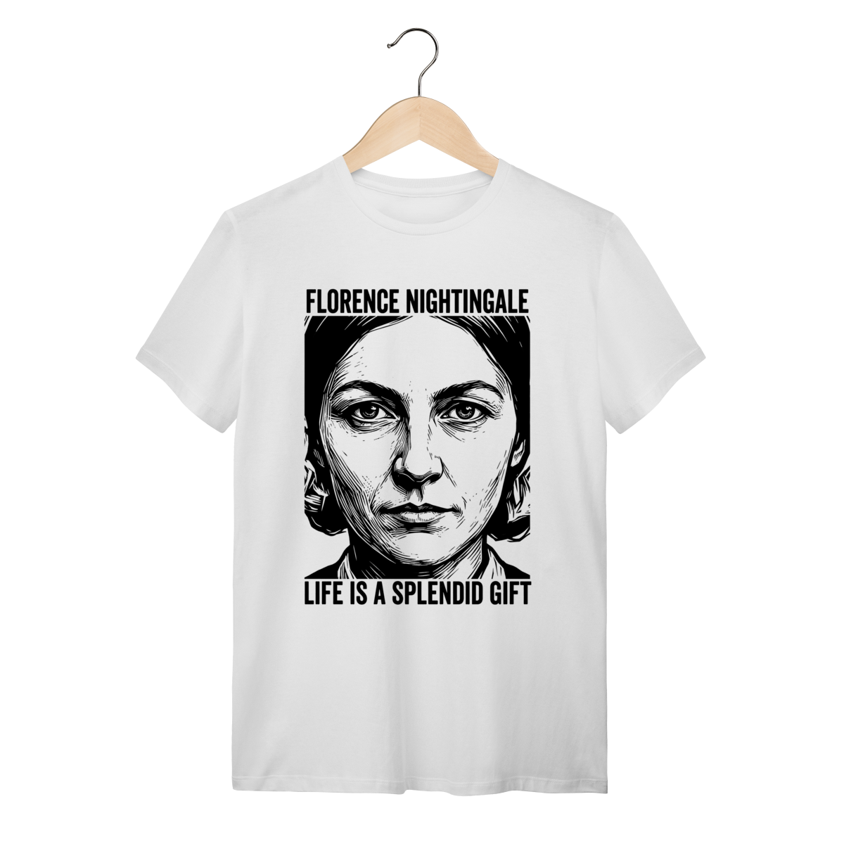 Camiseta Florence Nightingale Enfermagem Algodão Premium | Silk & Luck 1 Camiseta Florence Nightingale Enfermagem Algodão Premium | Silk & Luck