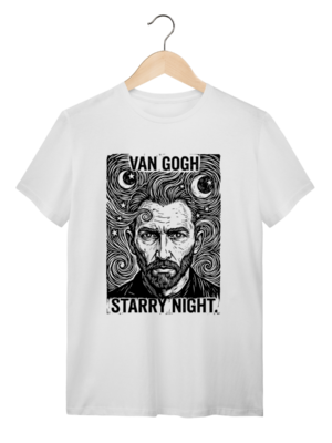 Camiseta Vincent Van Gogh Arte Algodão Premium Unissex | Silk & Luck