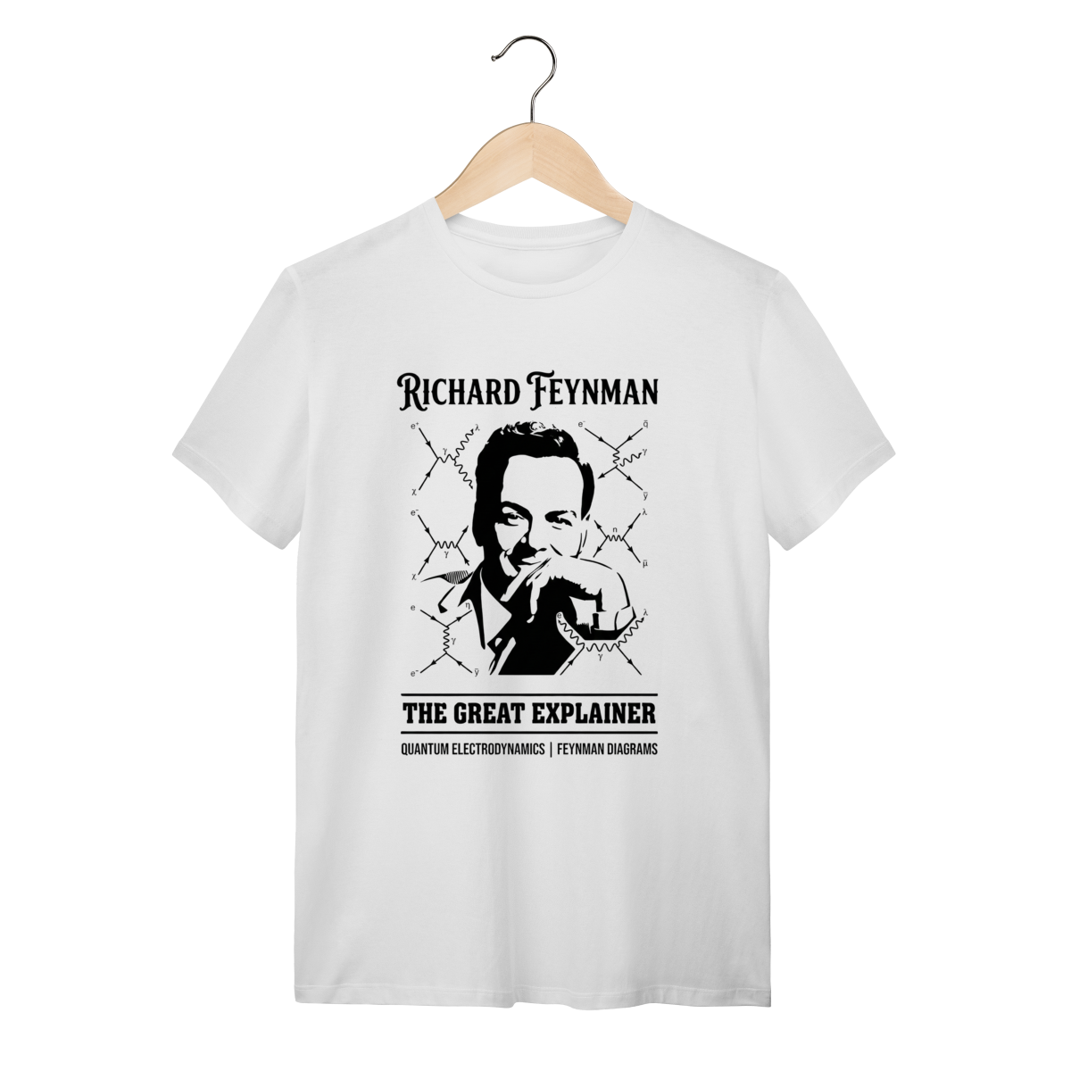 Camiseta Richard Feynman - A Dança das Partículas | Silk & Luck 1 Camiseta Richard Feynman - A Dança das Partículas | Silk & Luck