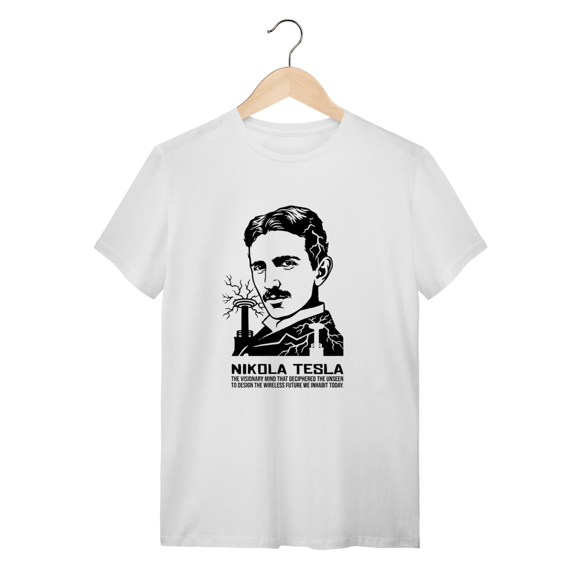 Camiseta Nikola Tesla – O Mestre da Eletricidade (Engenharia & Ciência) | Silk & Luck 1 Camiseta Nikola Tesla – O Mestre da Eletricidade (Engenharia & Ciência) | Silk & Luck