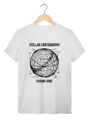 Camiseta Coordenadas Celestiais: Mapeando o Infinito | Silk & Luck