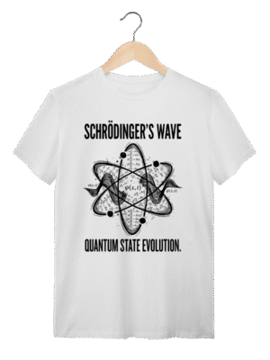 Camiseta Schrödinger’s Wave: O Colapso da Função de Onda | Silk & Luck