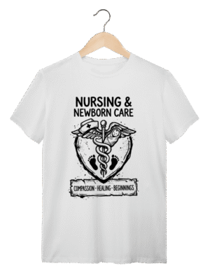 Camiseta Caduceu Neonatal: A Arte de Cuidar | Silk & Luck