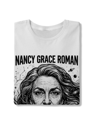 Camiseta Branca Estampa Nancy Grace Roman The Mother Of Hubble | Silk & Luck