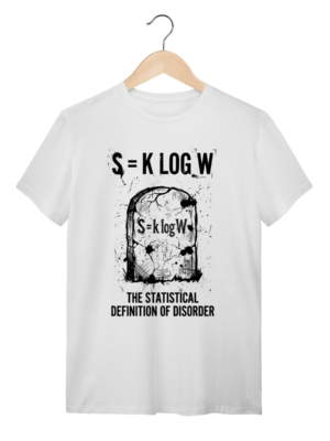 Camiseta Boltzmann Entropy: S = k log W (Física e Termodinâmica) | Silk & Luck