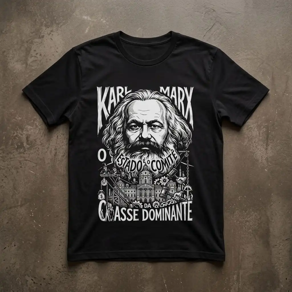 Camiseta Karl Marx Trabalho Morto Teoria Econômica | Silk & Luck 7 Camiseta Karl Marx Trabalho Morto Teoria Econômica | Silk & Luck - Imagem 7