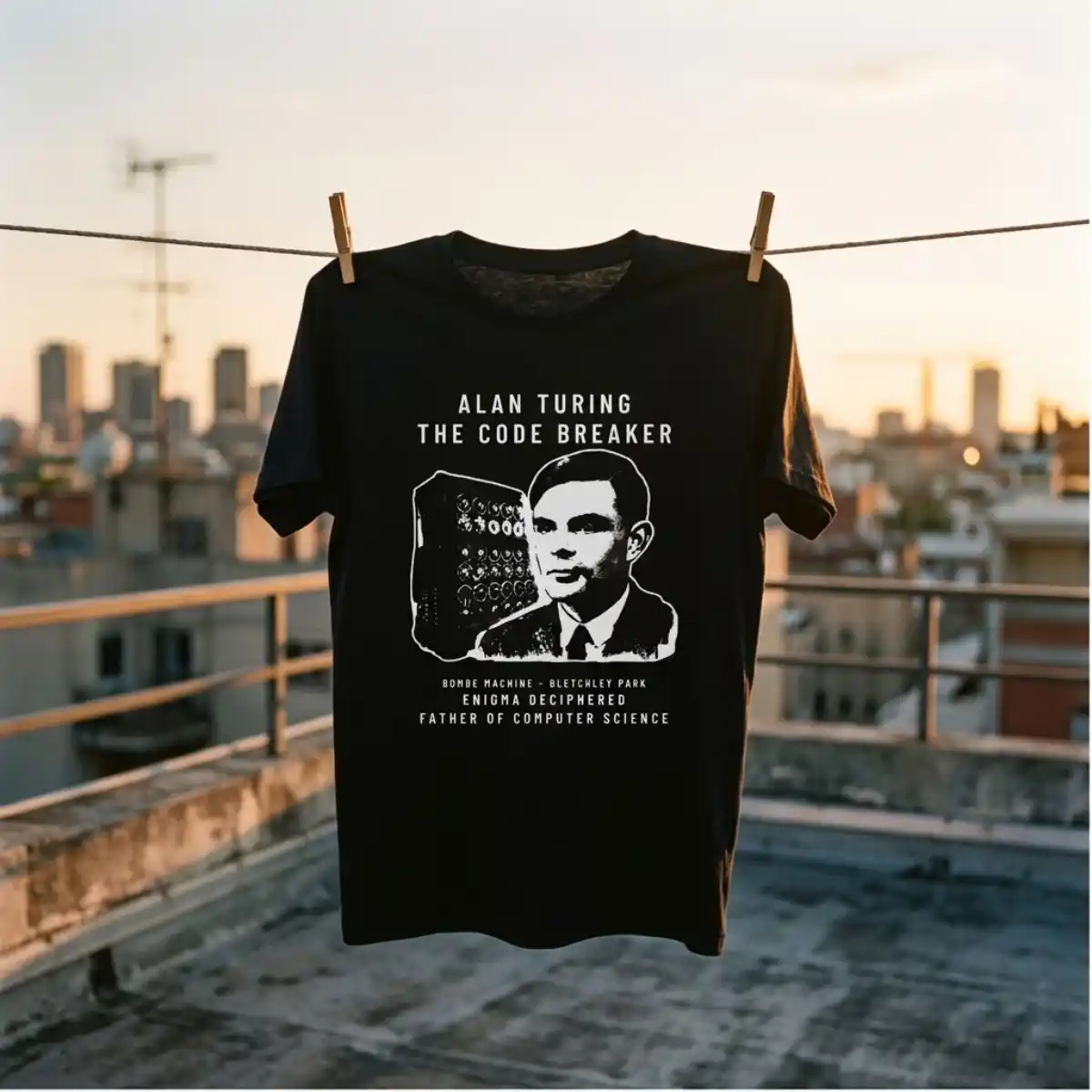 Camiseta Alan Turing - O Pai da Computação | Silk & Luck 1 Camiseta Alan Turing - O Pai da Computação | Silk & Luck