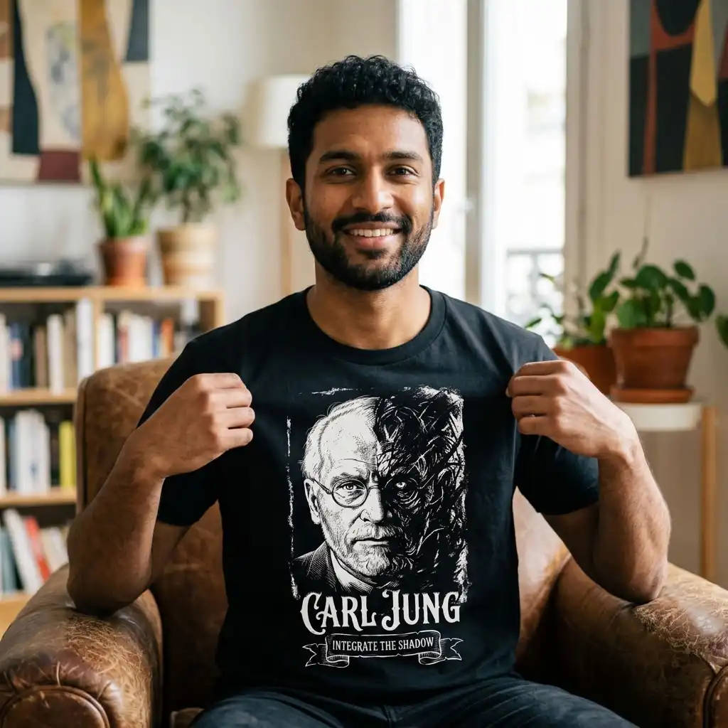 Camiseta Carl Jung – Psicologia Analítica | Silk & Luck 2 Camiseta Carl Jung – Psicologia Analítica | Silk & Luck - Imagem 2