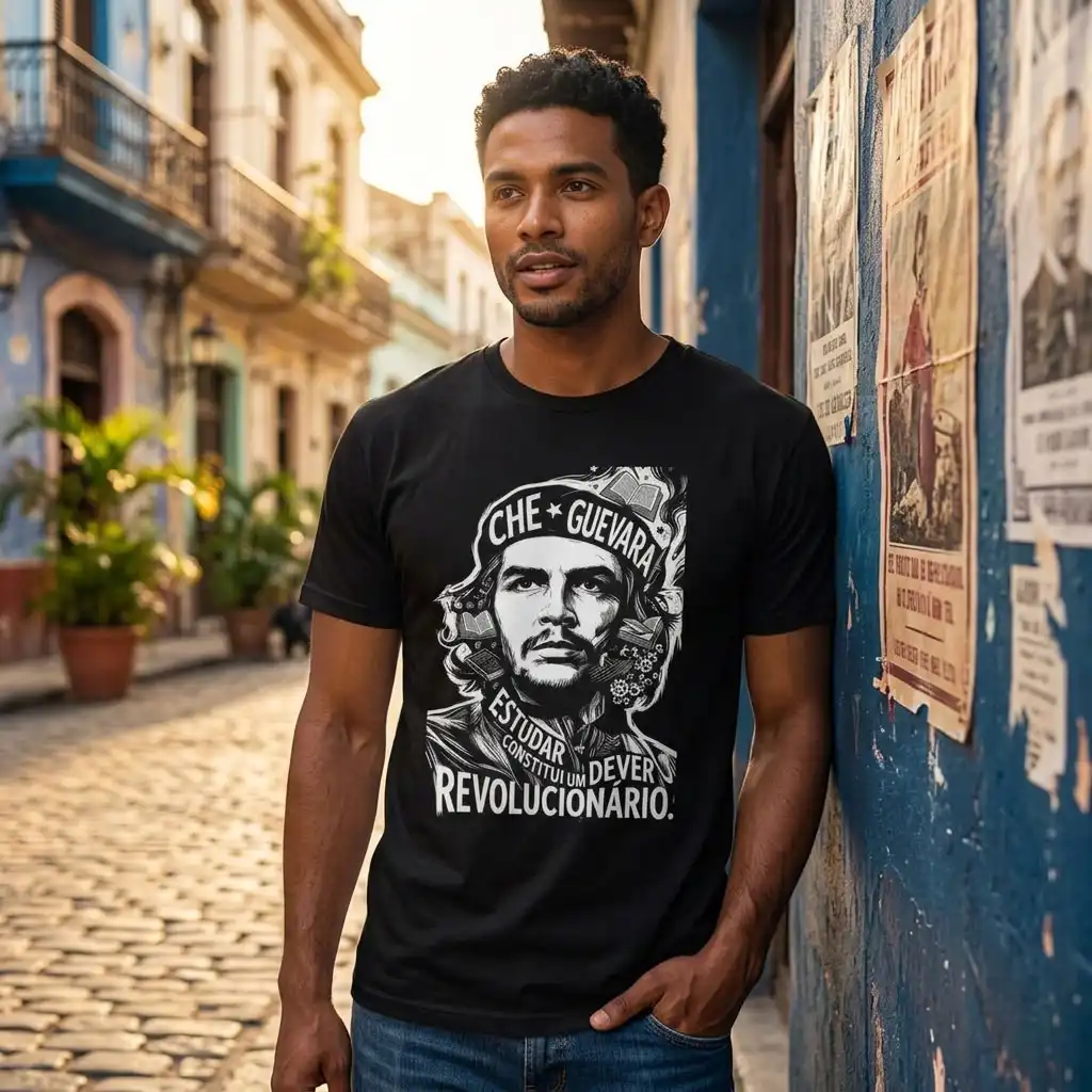 Camiseta Che Guevara: Estudar Constitui Um Dever Revolucionário | Silk & Luck 6 Camiseta Che Guevara: Estudar Constitui Um Dever Revolucionário | Silk & Luck - Imagem 6