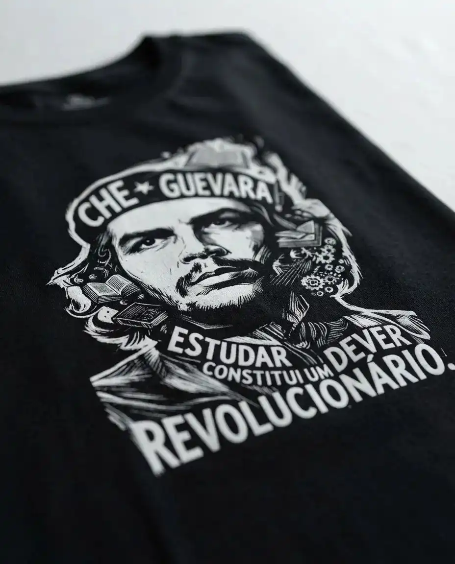Camiseta Che Guevara: Estudar Constitui Um Dever Revolucionário | Silk & Luck 3 Camiseta Che Guevara: Estudar Constitui Um Dever Revolucionário | Silk & Luck - Imagem 3