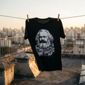 Camiseta Karl Marx O Capital Crítica ao Capitalismo | Silk & Luck