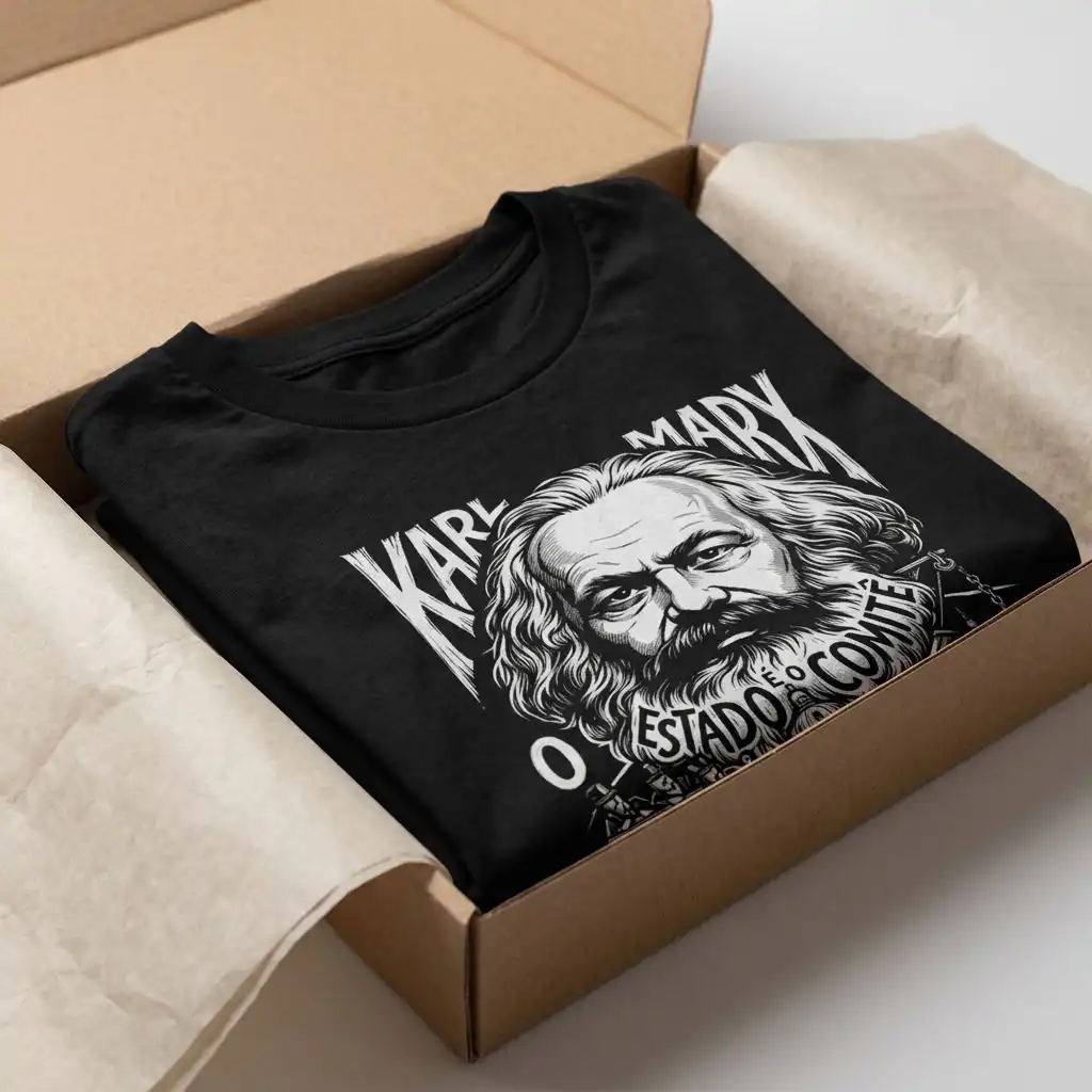 Camiseta Karl Marx Trabalho Morto Teoria Econômica | Silk & Luck 3 Camiseta Karl Marx Trabalho Morto Teoria Econômica | Silk & Luck - Imagem 3