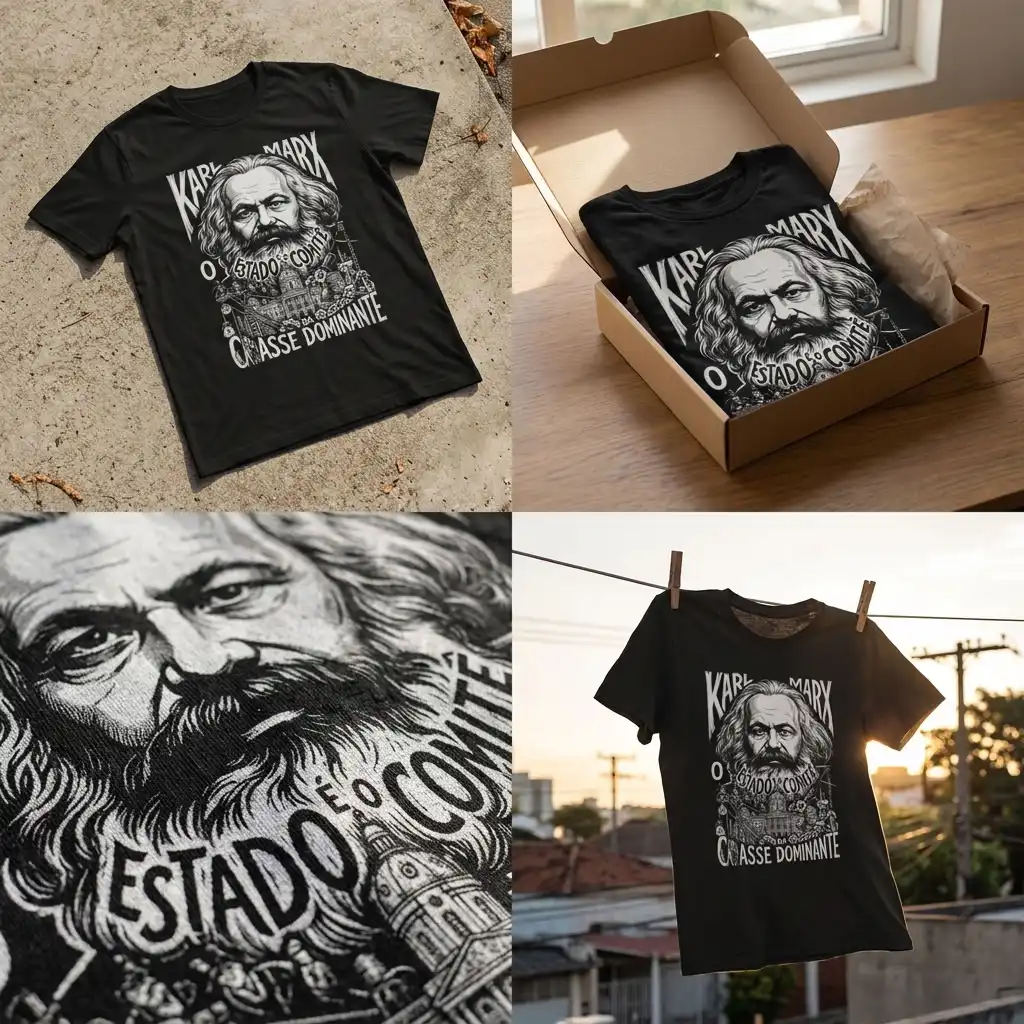 Camiseta Karl Marx Trabalho Morto Teoria Econômica | Silk & Luck 4 Camiseta Karl Marx Trabalho Morto Teoria Econômica | Silk & Luck - Imagem 4