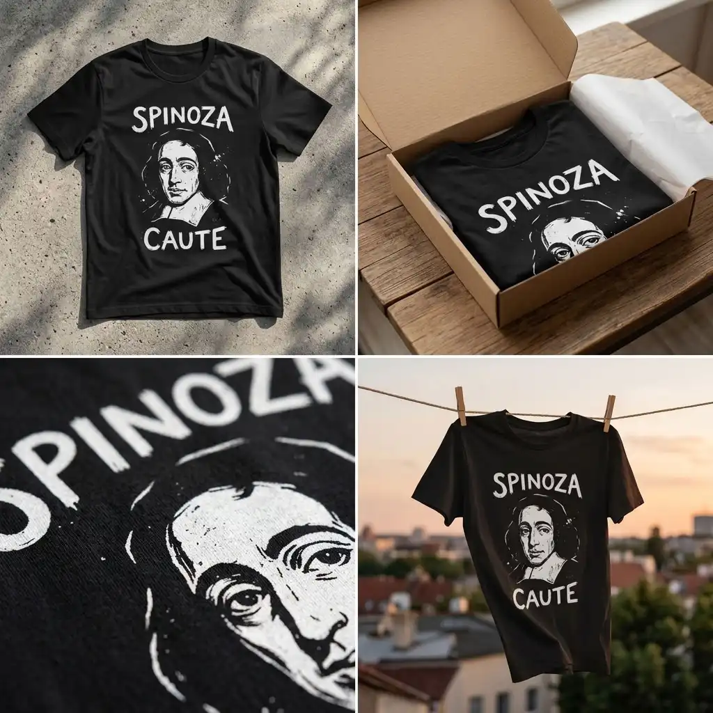 Camiseta Spinoza – Filosofia | Silk & Luck 2 Camiseta Spinoza – Filosofia | Silk & Luck - Imagem 2