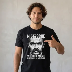 Camiseta Friedrich Nietzsche Filosofia Algodão Premium | Silk & Luck