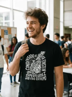 Camiseta Bose Einstein Superfluidez Física Geek | Silk & Luck