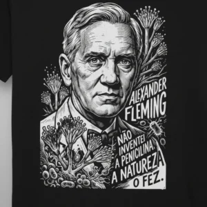 Camiseta Alexander Fleming Natureza Ciência Medicina Nerd | Silk & Luck