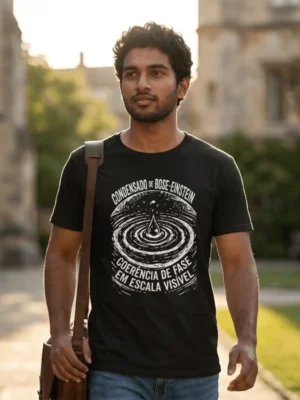 Camiseta Bose Einstein Coerência Escala Visível | Silk & Luck