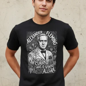 Camiseta Alexander Fleming Retrato Ciência Medicina Arte | Silk & Luck