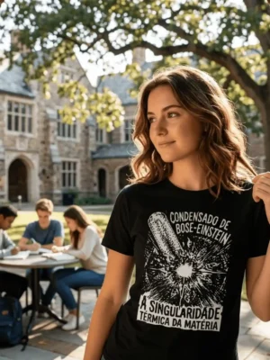 Camiseta Bose Einstein Térmica Quântica Ciência | Silk & Luck