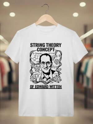 Camiseta Edward Witten - M-Theory & Medalha Fields | Premium Silk & Luck | Silk & Luck