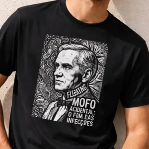 Camiseta Alexander Fleming Microbiologia Penicilina Frase | Silk & Luck