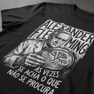 Camiseta Alexander Fleming Ciência Medicina Arte. | Silk & Luck