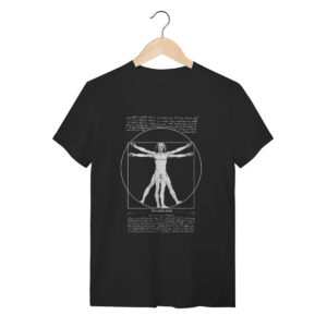Camiseta Homem Vitruviano – Da Vinci e a Proporção Áurea | Silk & Luck
