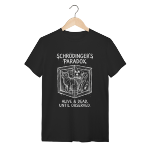Camiseta Gato de Schrödinger: O Paradoxo Quântico | Silk & Luck