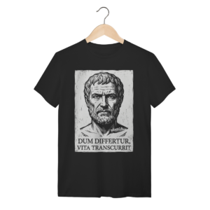 Camiseta Sêneca "Dum differtur, vita transcurrit" – Filosofia | Silk & Luck