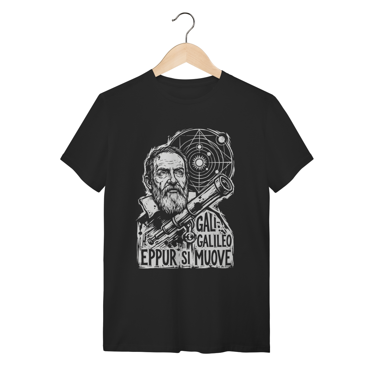 Camiseta Galileo Galilei – Astronomia e Ciência | Silk & Luck 1 Camiseta Galileo Galilei – Astronomia e Ciência | Silk & Luck