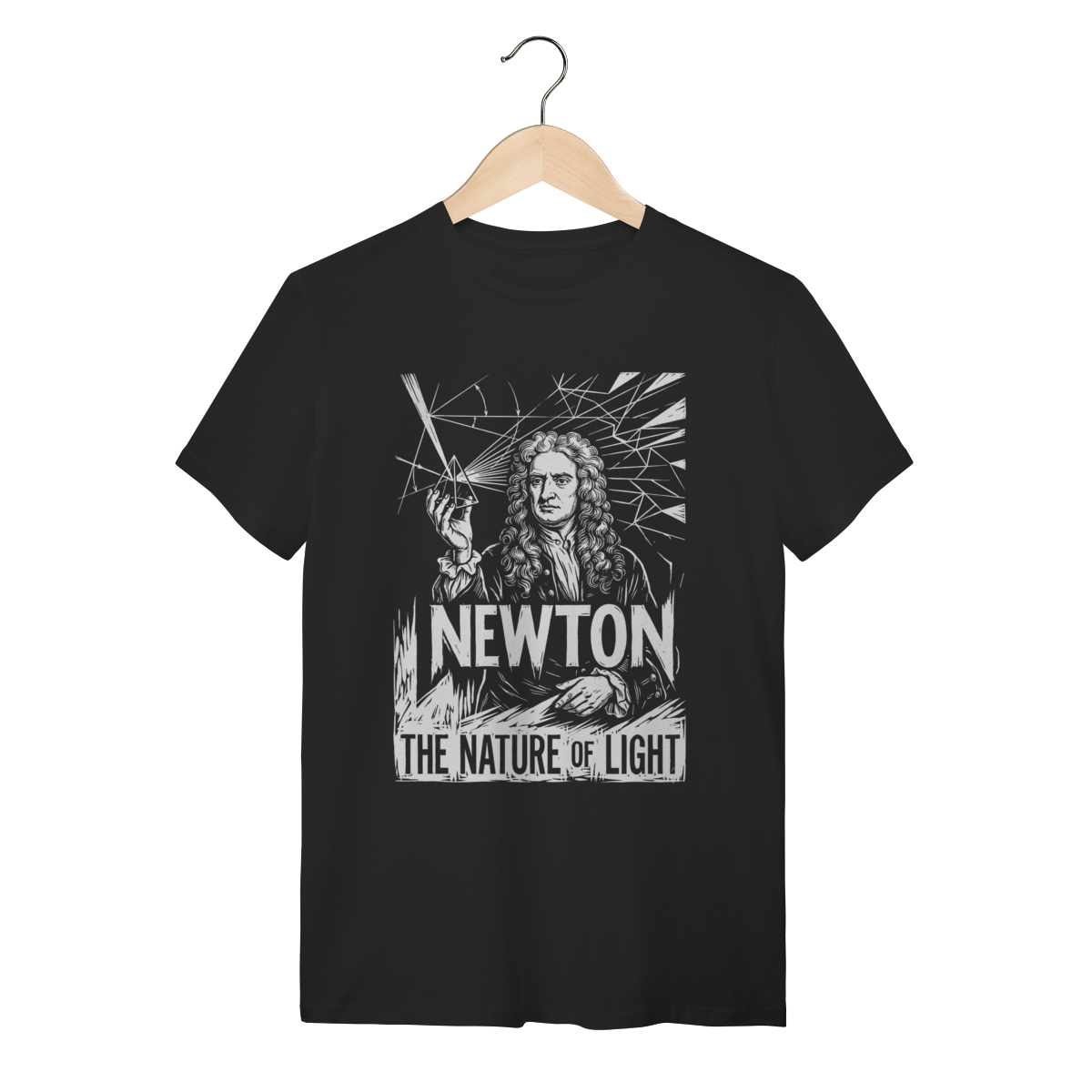 Camiseta Isaac Newton A Natureza da Luz | Silk & Luck | Silk & Luck 1 Camiseta Isaac Newton A Natureza da Luz | Silk & Luck | Silk & Luck