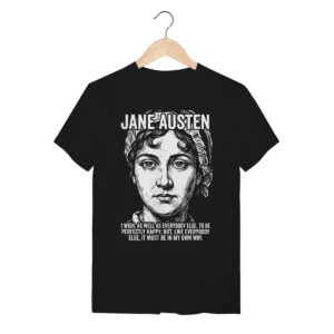 Camiseta Jane Austen Literatura Clássica Algodão Premium | Silk & Luck