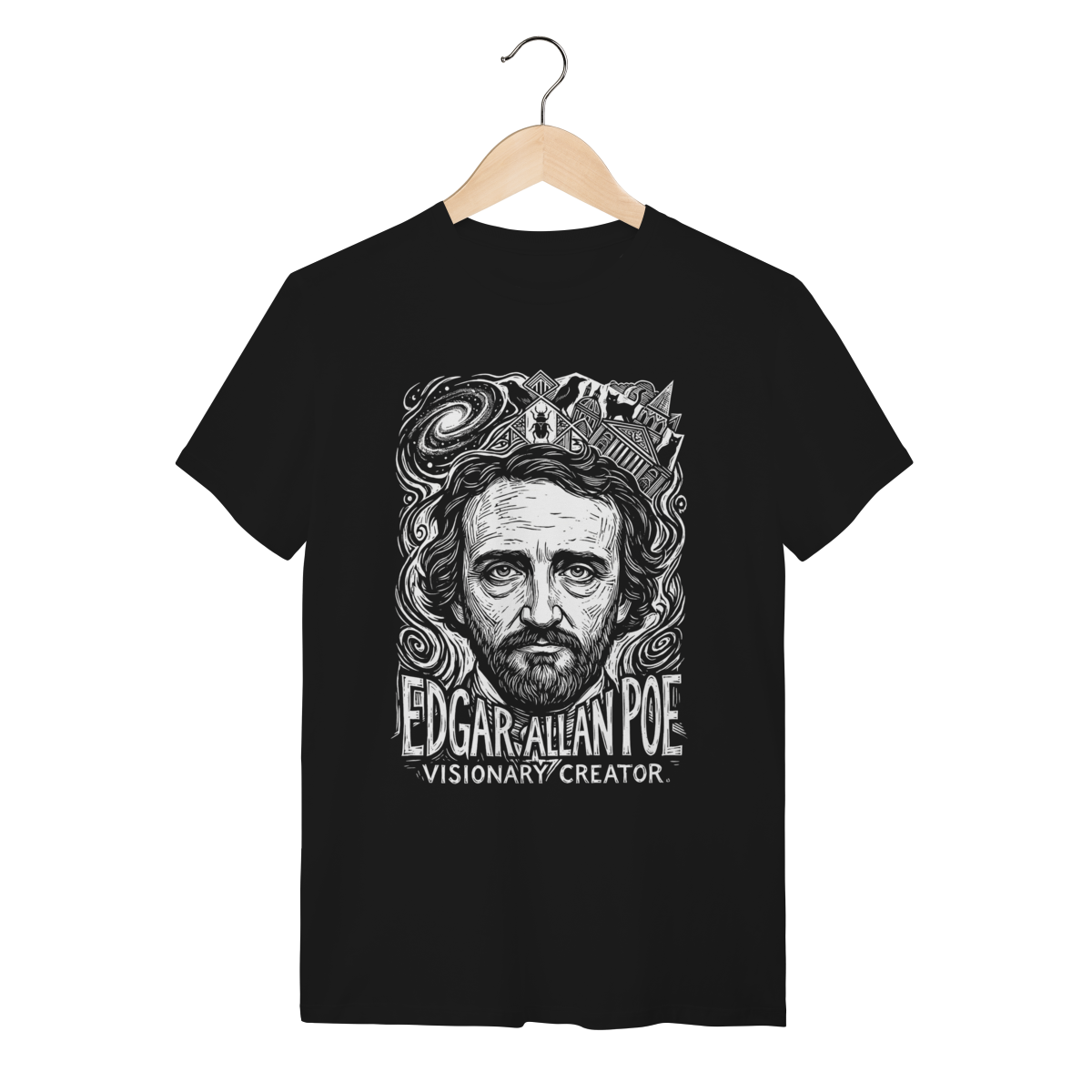 Camiseta Edgar Allan Poe Mistério Algodão Premium | Silk & Luck 1 Camiseta Edgar Allan Poe Mistério Algodão Premium | Silk & Luck
