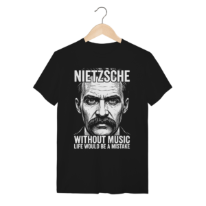 Camiseta Friedrich Nietzsche Filosofia Algodão Premium | Silk & Luck
