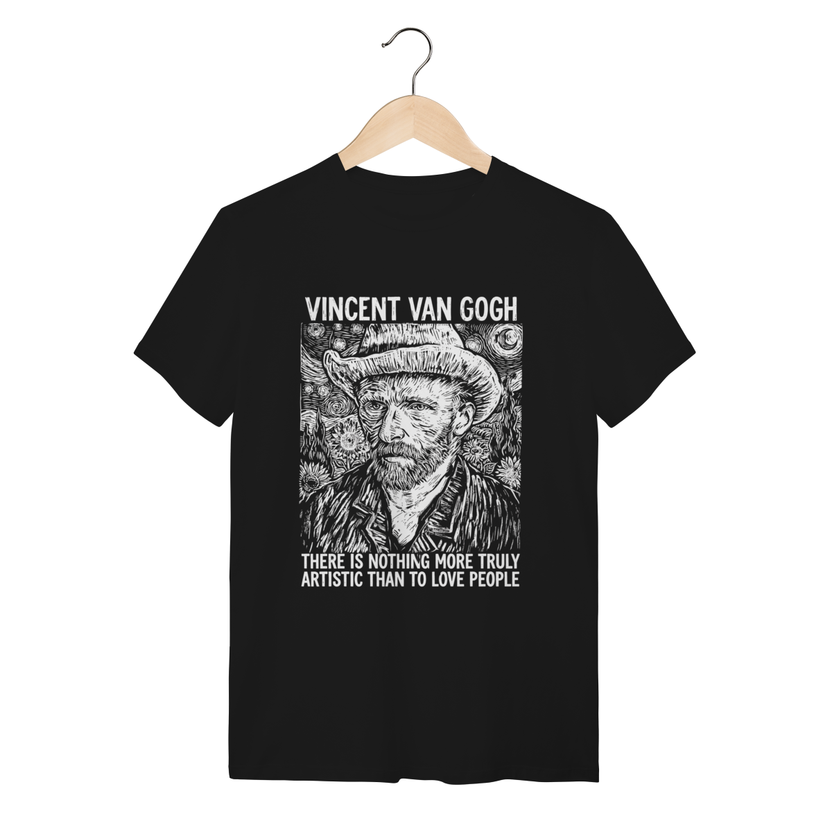 Camiseta Vincent Van Gogh Arte Algodão Premium Unissex | Silk & Luck 1 Camiseta Vincent Van Gogh Arte Algodão Premium Unissex | Silk & Luck